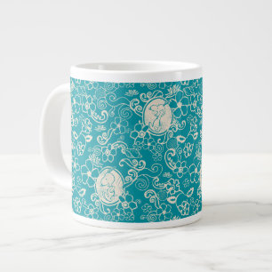 Grande Tasse cacahuètes   Snoopy Turquoise Tropical Beach Motif