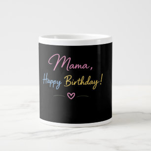 Grande Tasse Cadeau d'anniversaire Minimal Mama