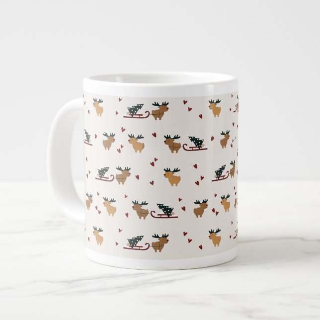 Grande Tasse Cadeau de Noël mignonne (Devant gauche)