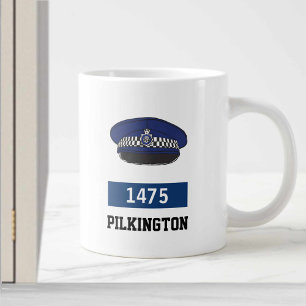 Grande Tasse Cadeau de police. CASQUETTE plat de la police brit