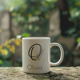 Grande Tasse Cadeau de retraite monogramme aquarelle de l'emplo