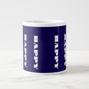 Grande Tasse Cadeau Logo Bleu foncé HAPPY