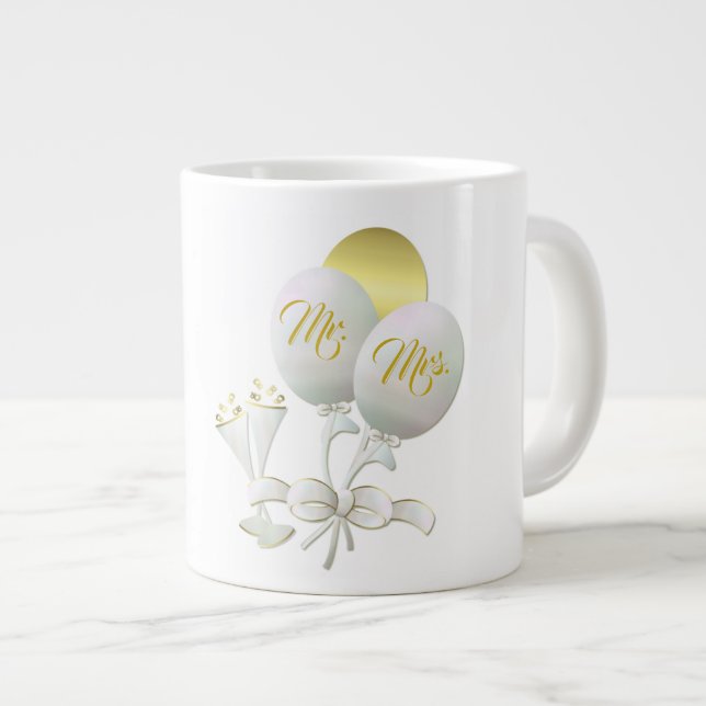 Grande Tasse Cadeau mariage - Jumbo Mug (Devant droit)
