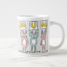 Grande Tasse Cadeau pour maman Fun Rabbits Design