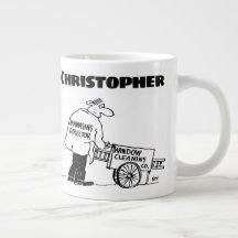 Cadeau pour un nettoyeur de fenêtre avec nom