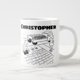 Grande Tasse Cadeau pour une couche de gazon avec nom