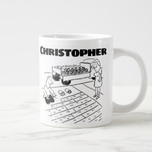 Grande Tasse Cadeau pour une couche de gazon avec nom