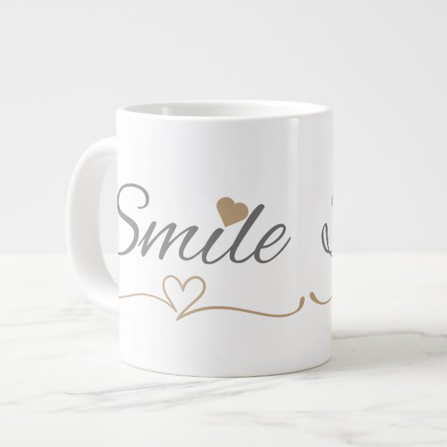 Grande Tasse Cadeau Sourire Script pour la Fête des Mères et l' (Devant gauche)