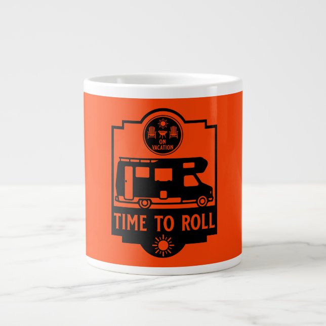 Grande Tasse Cadeaux de camping à moto (Devant)