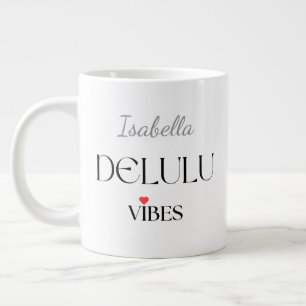 Grande Tasse Cadeaux de Vibes Delulu, Citation drôle et esthéti