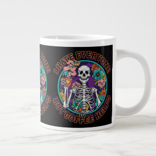 Grande Tasse Cadeaux pour amateurs de café J'haïs tout le monde