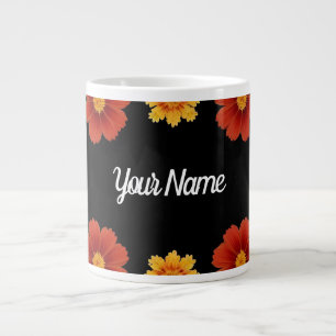 Grande Tasse Cadre floral élégant