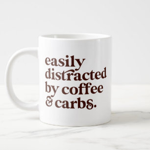 Grande Tasse Café moderne Lover Carbs Lover Mug de café géant