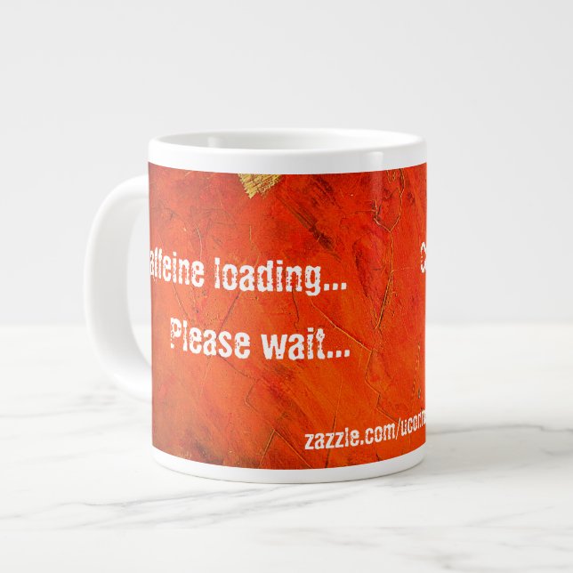 Grande Tasse Caféine Chargement Terra Cotta Mug (Devant gauche)