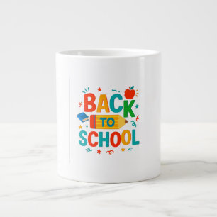 Grande Tasse Cafetière illustrée « Retour à l'école » avec cray