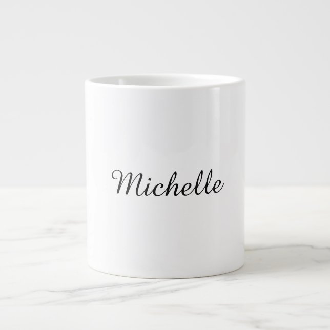 Grande Tasse Calligraphie Nom Creative Trendy White (Devant)