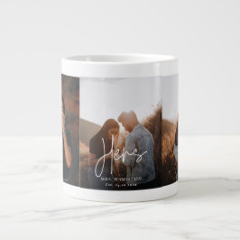 Grande Tasse Calligraphie Whimsical Son Mariage Photo Mug