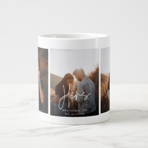 Grande Tasse Calligraphie Whimsical Son Mariage Photo Mug