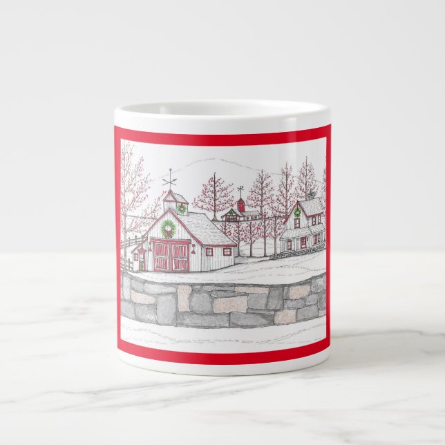 Grande Tasse Campagne de Noël Jumbo Musique rouge (Devant)