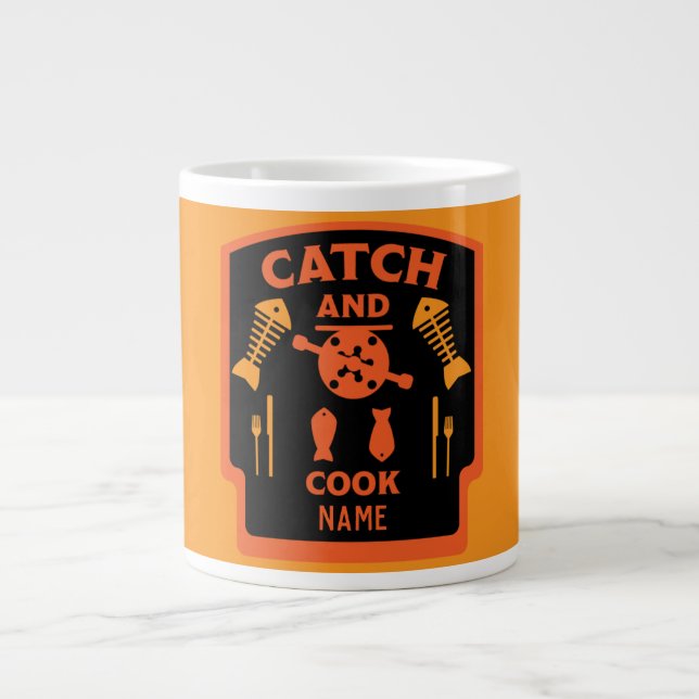 Grande Tasse Camping Et Pêche À La Pêche Mug Voyage (Devant)