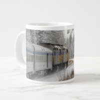 Canada, Alberta. Train de neige de VIA Rail entre
