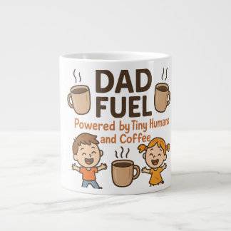 Grande Tasse Carburant papa : Humains minuscules et café | fête