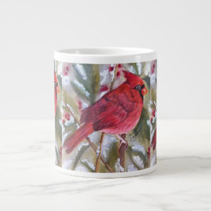 Grande Tasse Cardinal Rouge paisible Mug de café géant