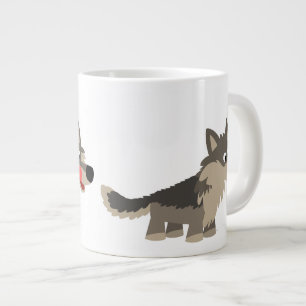 Grande Tasse Caricature adorable Wolf Jumbo Mug