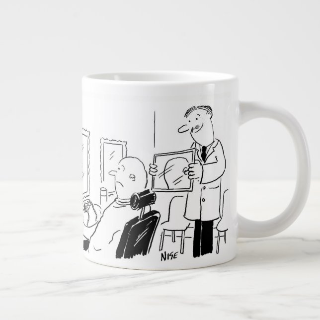 Grande Tasse Caricature Barbier ou Coiffeur. Barbershop (Droite)