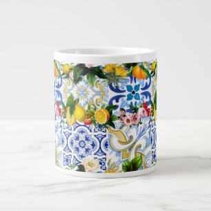 Grande Tasse Carrelage méditerranéen, majolica, style sicilien 