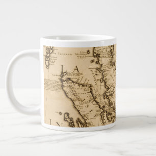 Grande Tasse Carte antique de l'Asie du Sud-Est  1687