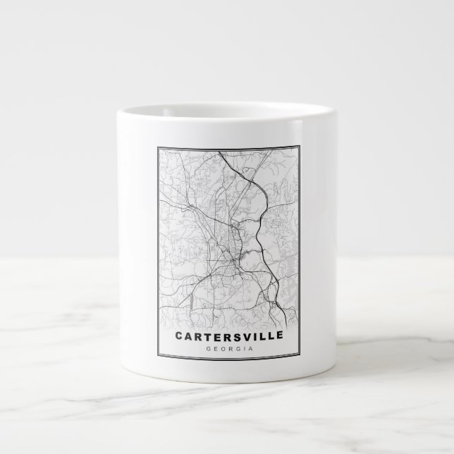 Grande Tasse Carte Cartersville (Devant)