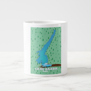 Grande Tasse carte d'affiche de voyage du lac de Garde Italie