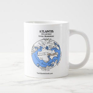 Grande Tasse Carte de l'Atlantide - Les deux hémisphères - Ju