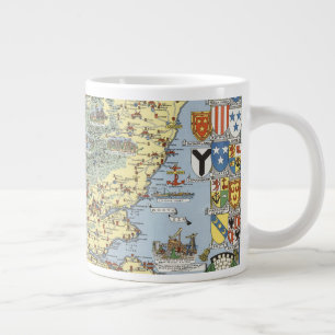 Grande Tasse Carte de l'Écosse historique