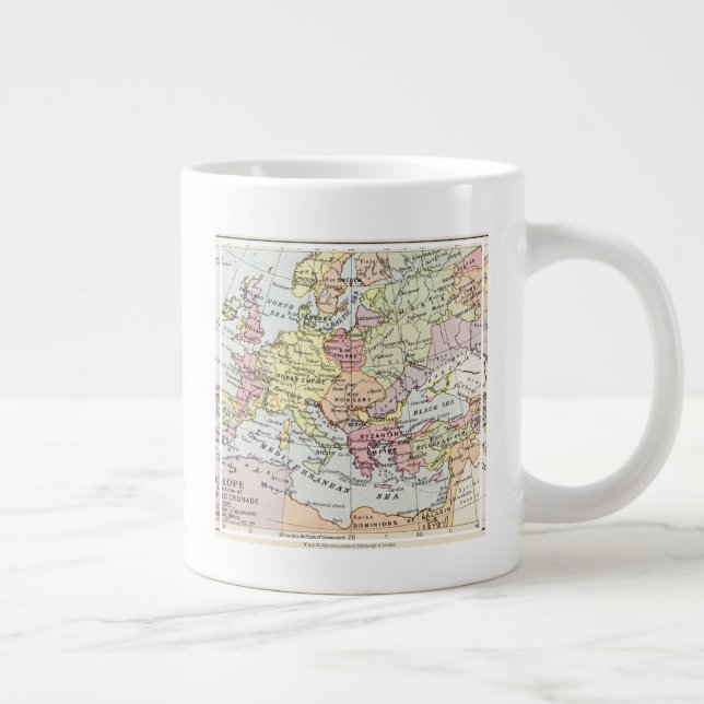 Grande Tasse Carte de l'Europe| La Troisième Croisade (Droite)