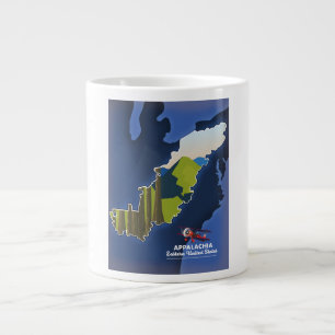 Grande Tasse carte de voyage des Appalaches dans l'est des État