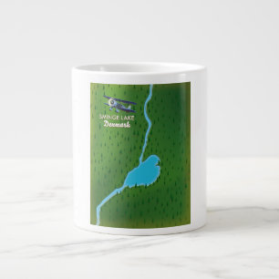 Grande Tasse carte de voyage du lac Sminge Danemark