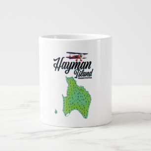 Grande Tasse Carte de voyage vintage de l'île Hayman.