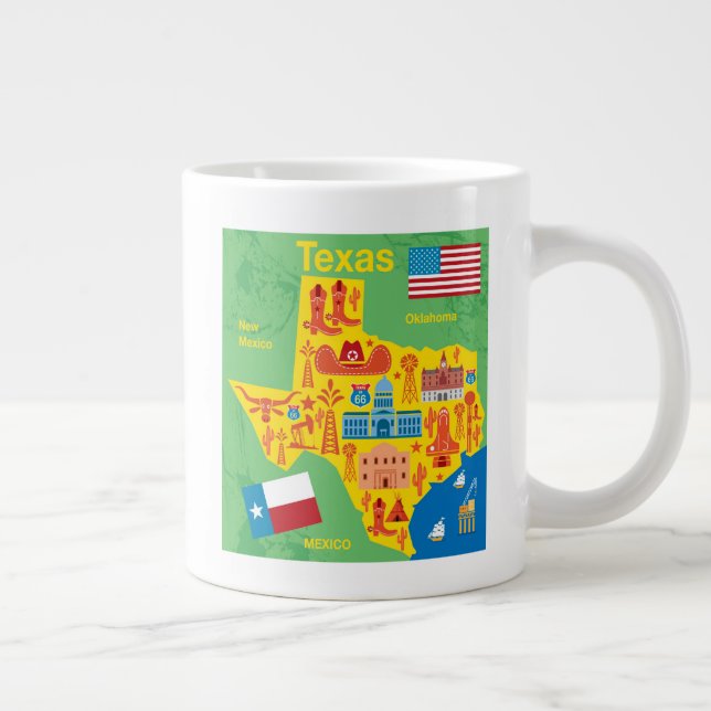 Grande Tasse Carte des enfants du Texas (Droite)
