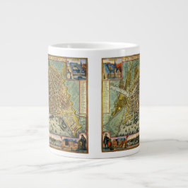 Grande Tasse Carte des rues antiques d'Amsterdam, Pays-Bas