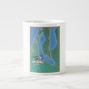Grande Tasse Carte du lac Elk Michigan