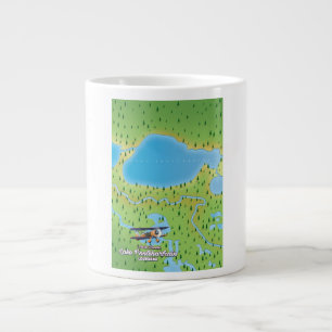 Grande Tasse Carte du lac Pontchartrain Louisiane
