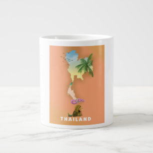 Grande Tasse Carte illustrée de Thaïlande