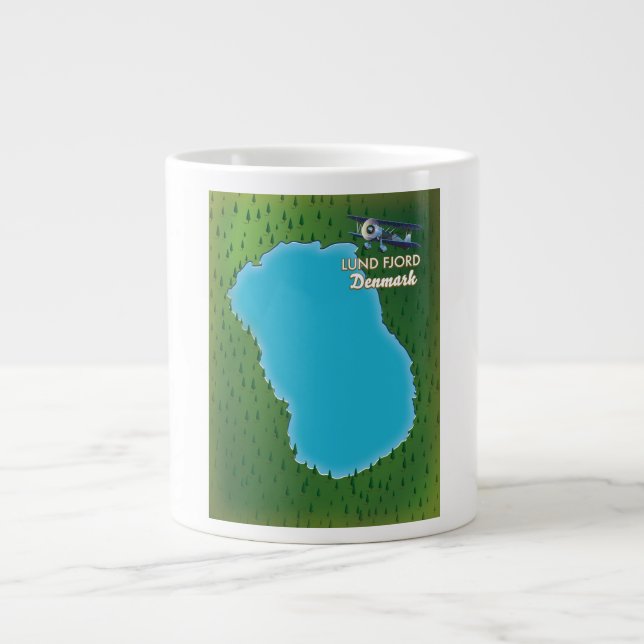 Grande Tasse Carte Lund Fjord Danemark (Devant)