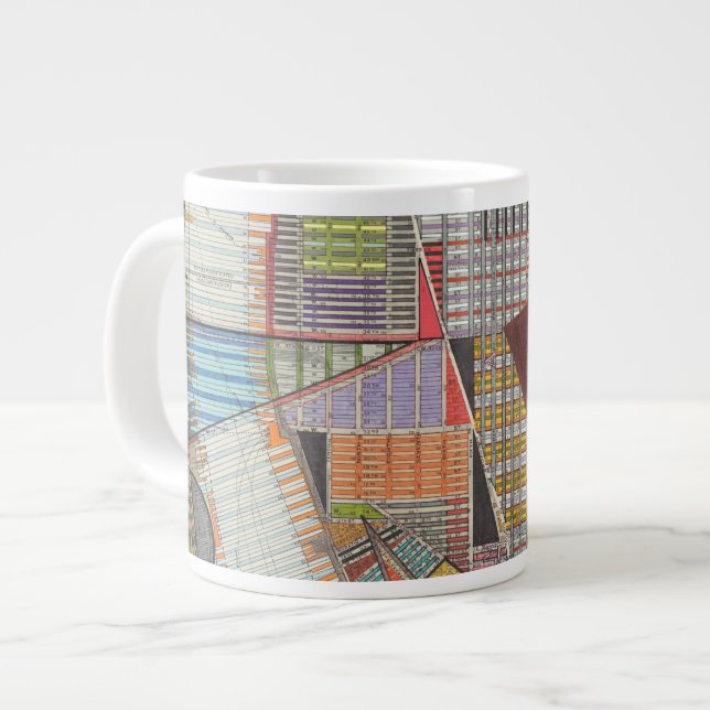 Grande Tasse Carte moderne de New York II (Devant gauche)