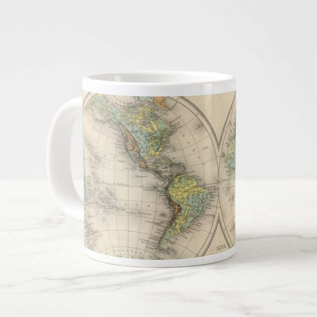 Grande Tasse Cartes hypsométriques mondiales (Devant gauche)