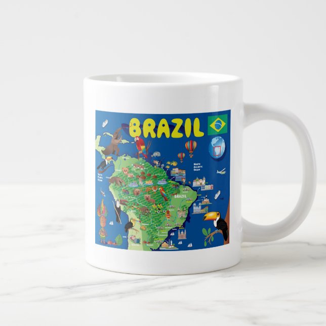 Grande Tasse Cartographie du Brésil (Droite)