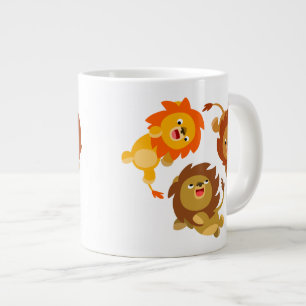 Grande Tasse Cartographie sans poids mignon Lions Jumbo Mug