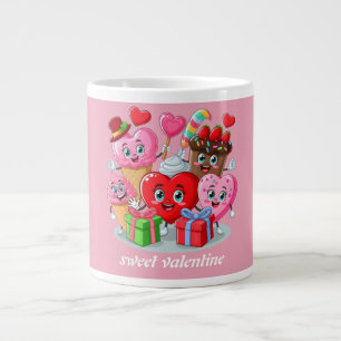 Grande Tasse Cartoon Heart & Sweet amis valentine's day